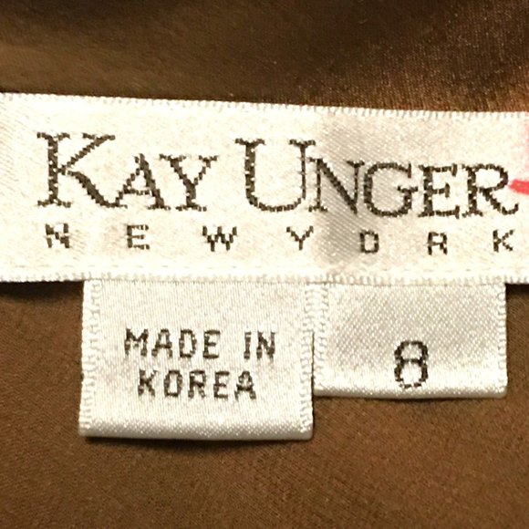 KAY UNGER New York 100% Silk High Neck Blouson Top  -  NEW WITH TAGS! - Picture 12 of 13